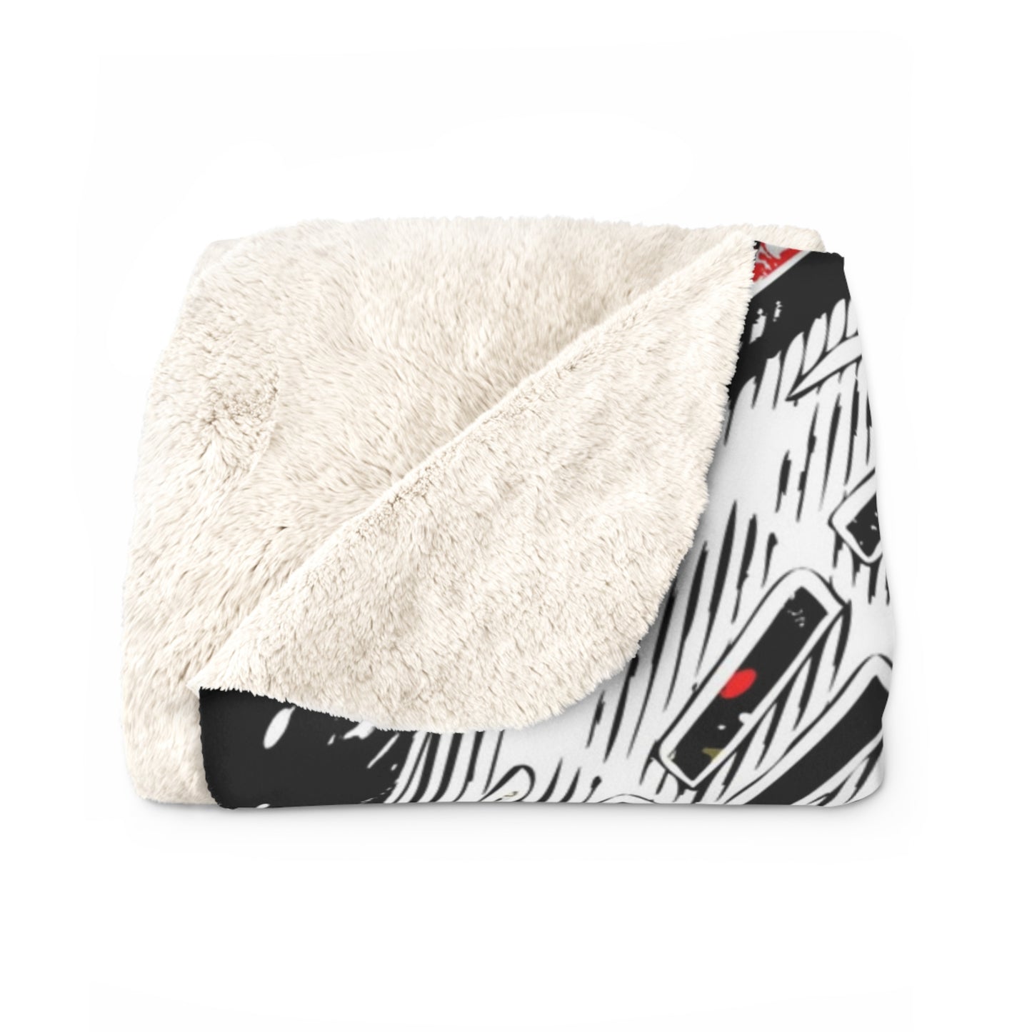 Kuscheldecke mit Unihockey/Floorball Design