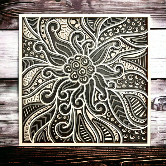 Edelweiss Blume | Wanddekoration - heartbeat -