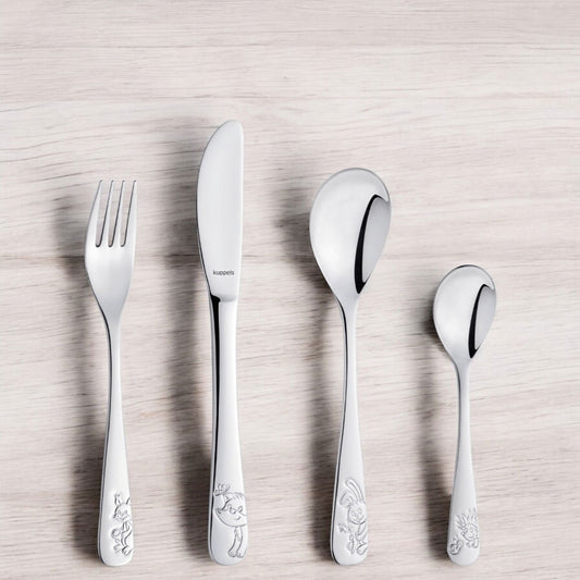 Kinderbesteck Waldtiere | Gravur | 4-teilig | Edelstahl - heartbeat -