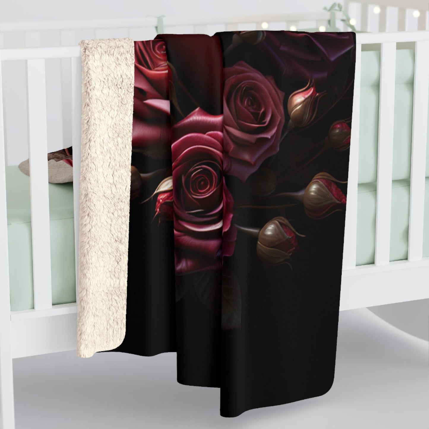 Kuschelige Fleecedecke | Flauschig | Warm | Rosenherz - heartbeat -