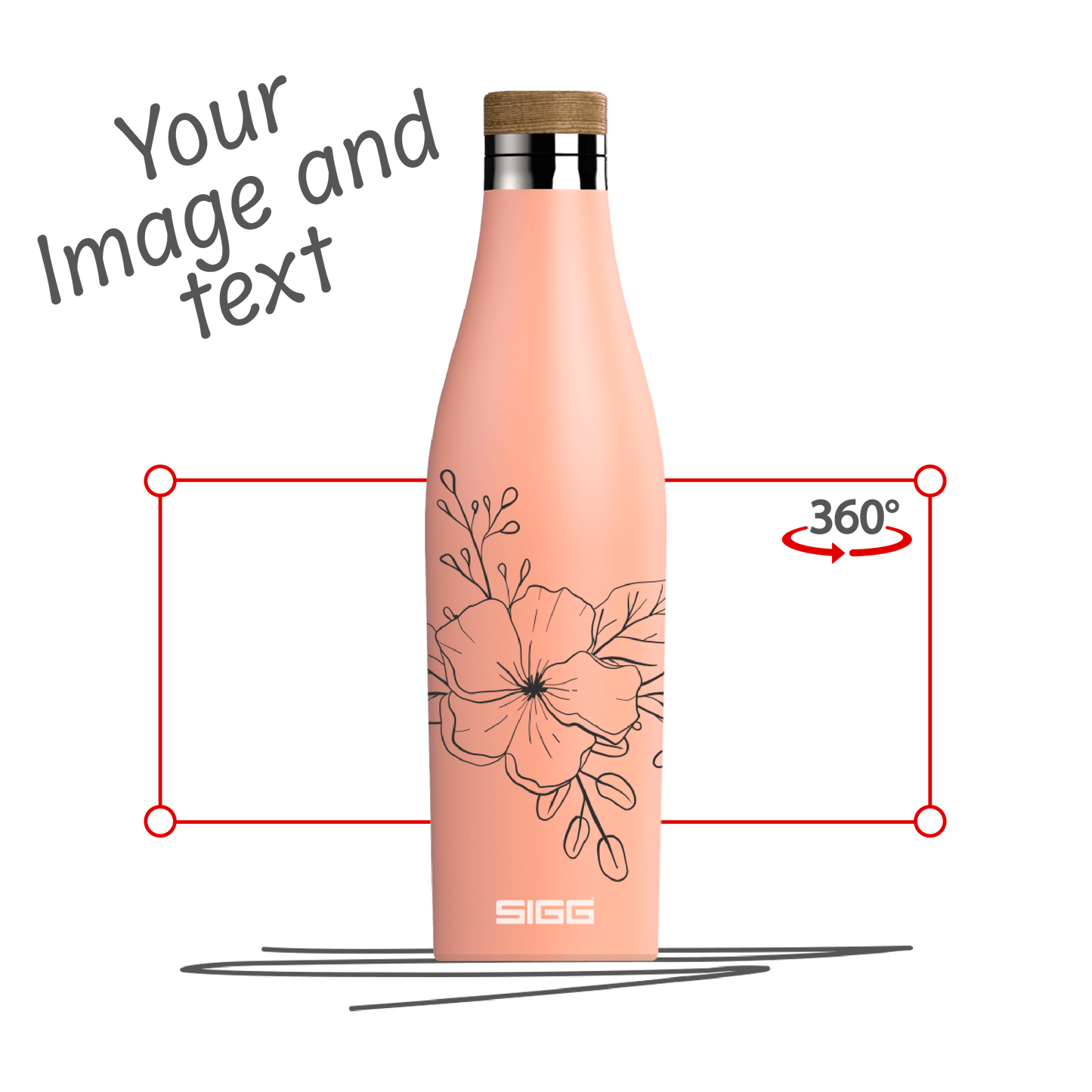 SIGG Meridian 0.5 L Shy Pink – Thermoflasche - personalisierbar