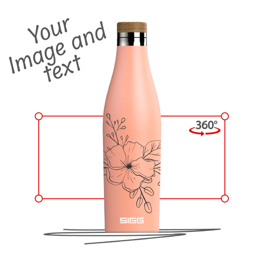 SIGG Meridian 0.5 L Shy Pink – Thermoflasche - personalisierbar