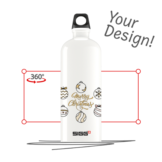 SIGG Traveller 1.0 L White – leichte, dichte Aluminium-Trinkflasche mit BPA-freier Innenbeschichtung. Personalisierbar für Alltag & Outdoor.
