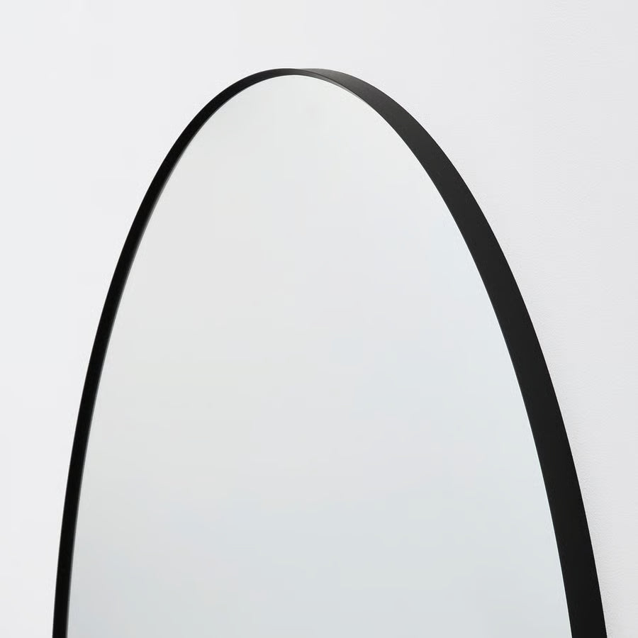 Spiegel rund Rahmen_schwarz 50cm