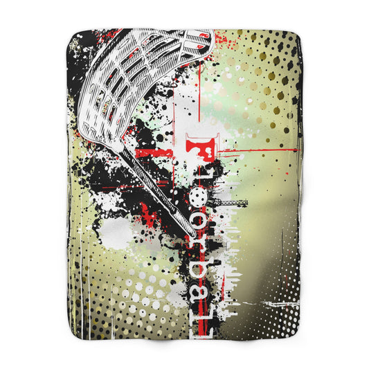 Kuscheldecke mit Unihockey/Floorball Design