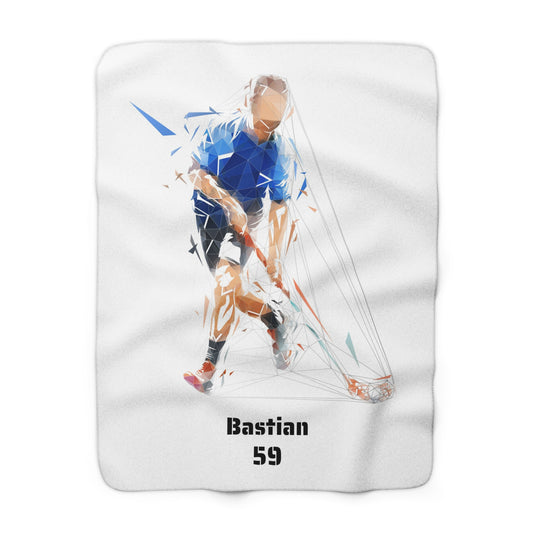 Kuscheldecke Floorball – personalisiert mit Name & Nummer