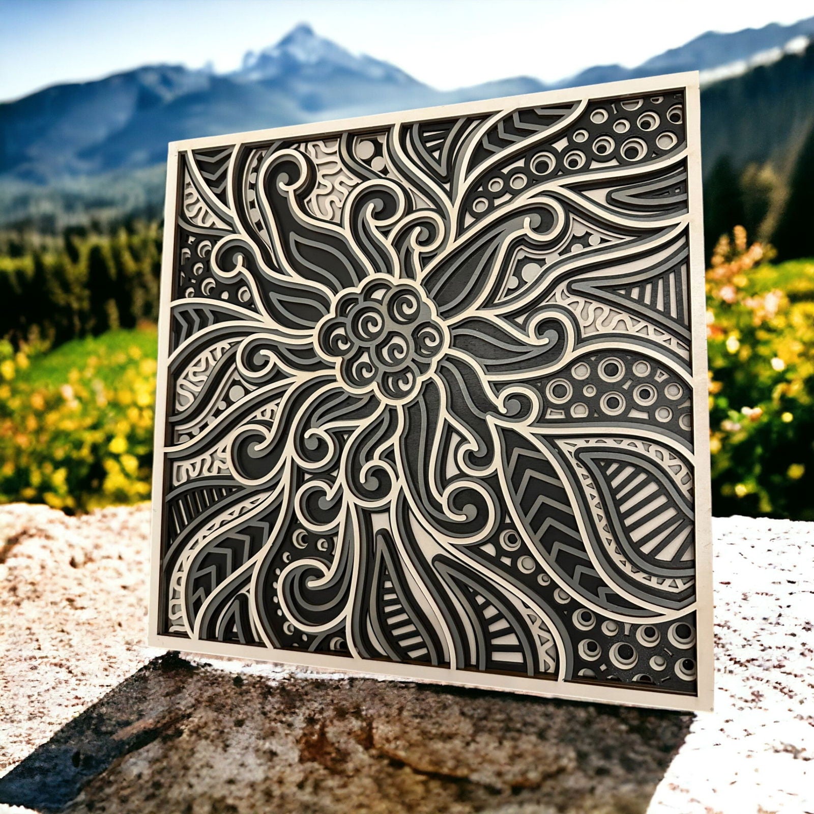 Edelweiss Blume | Wanddekoration - heartbeat - 