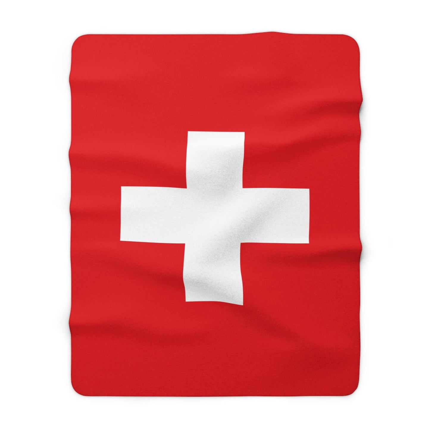 Kuscheldecke mit Schweizer Flaggen Design | Flauschig | Wärmend | Vielseitig - heartbeat - 