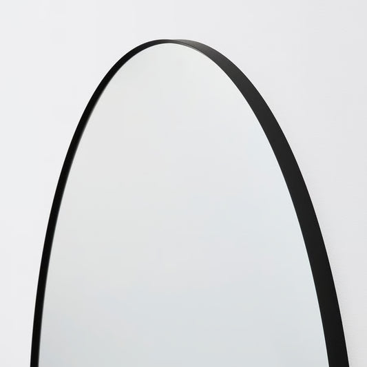 Spiegel rund Rahmen_schwarz 50cm