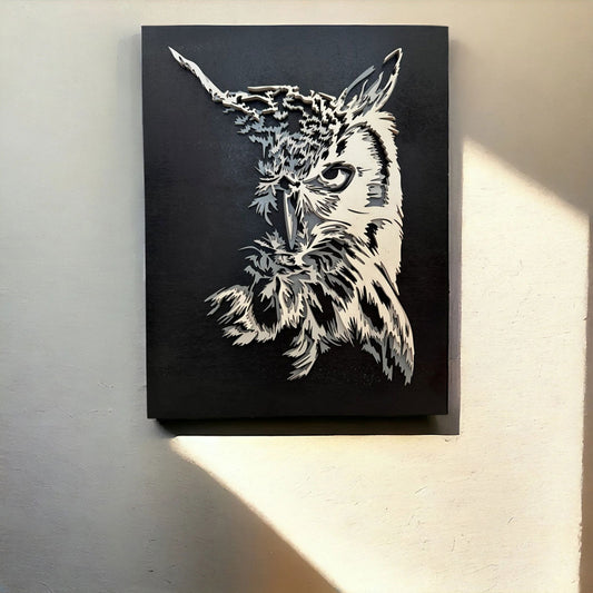 Wanddekoration - Eule - heartbeat - 