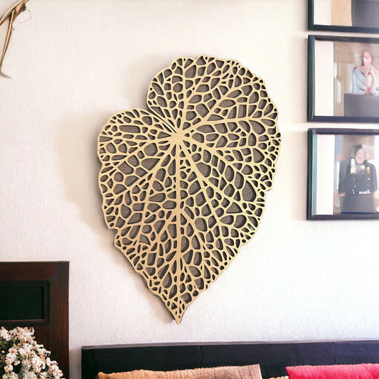 Wanddekoration - Herzförmiges Blatt - heartbeat - Wandkunst